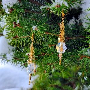 "Snowy Night" Dangle Earrings